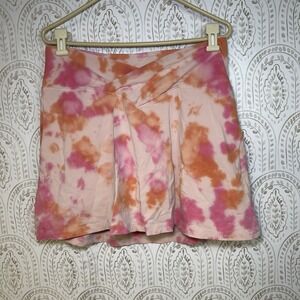 Victorias Secret Pink Tie Dye Orange Skort Womens Size xL Summer Tennis Low Rise
